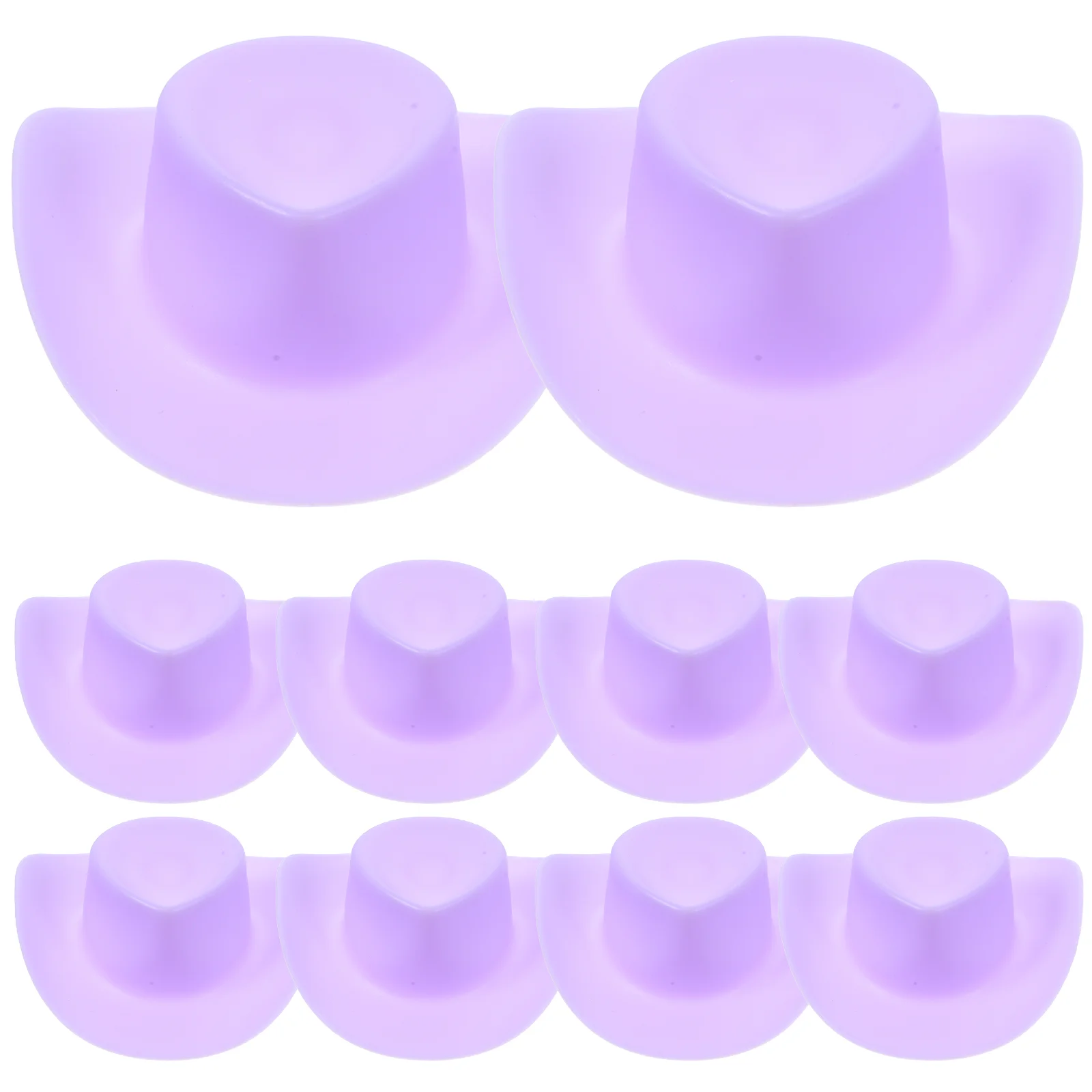 

10pcs Wear-resistant Plastic Small Hat Decoration House Cowboy Hats House Accessories