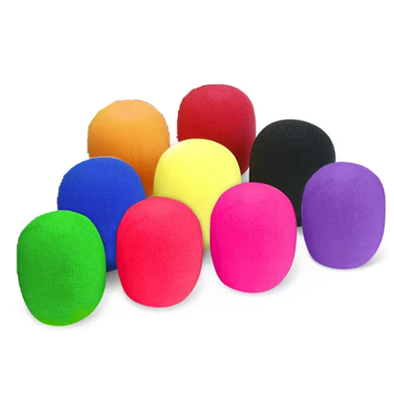 

Поролоновая Крышка для микрофона, толстые Чехлы для микрофона, поролоновый поп-фильтр для студии, интервью, караоке, диджея (9 цветов)