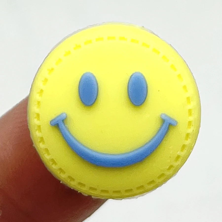 Colorful Button Smiling Face PVC Shoe Charm Sandals Accessories Diy Shoe Buckle Decor Fit Pins Croc Charms JIBZ Kids Party Gift