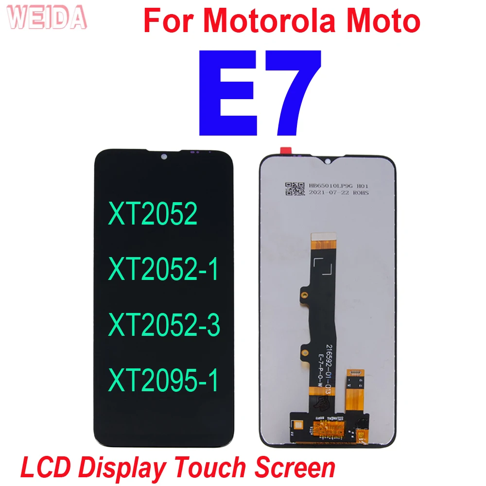 

6,5 "Оригинальный сенсорный ЖК-дисплей для Motorola Moto E7 XT2052 XT2052-1 XT2095-1, ЖК-дисплей с дигитайзером в сборе, рамка для Moto E7 LCD
