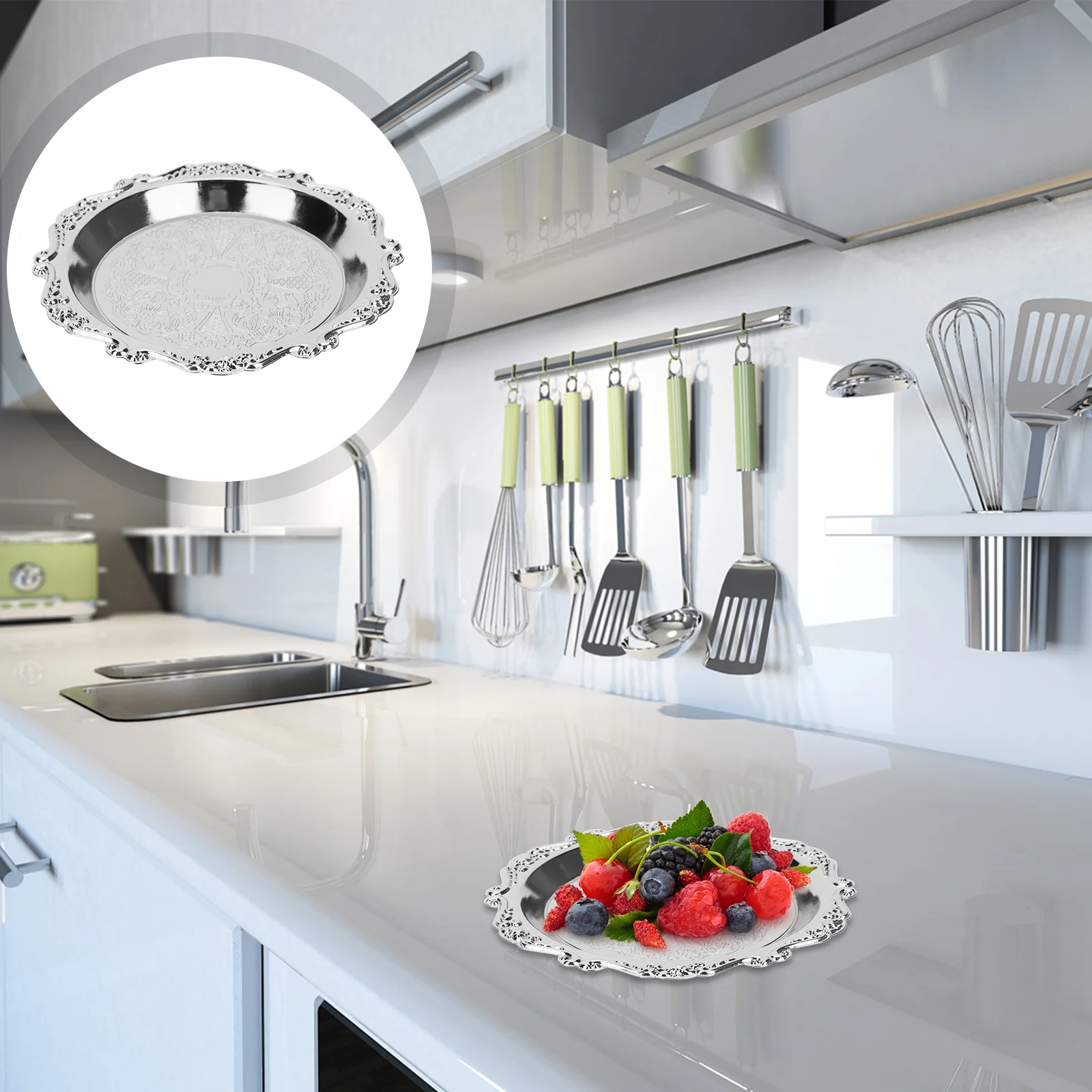 6 шт. тарелка с сухофруктами золотой декор подносы для чипсов сервировочные