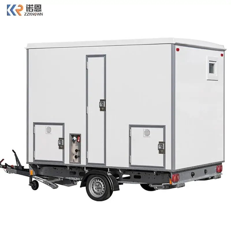 

2 Station Mobile Portable Toilet Trailer VIP Luxury Restroom Trailer Prefab Houses