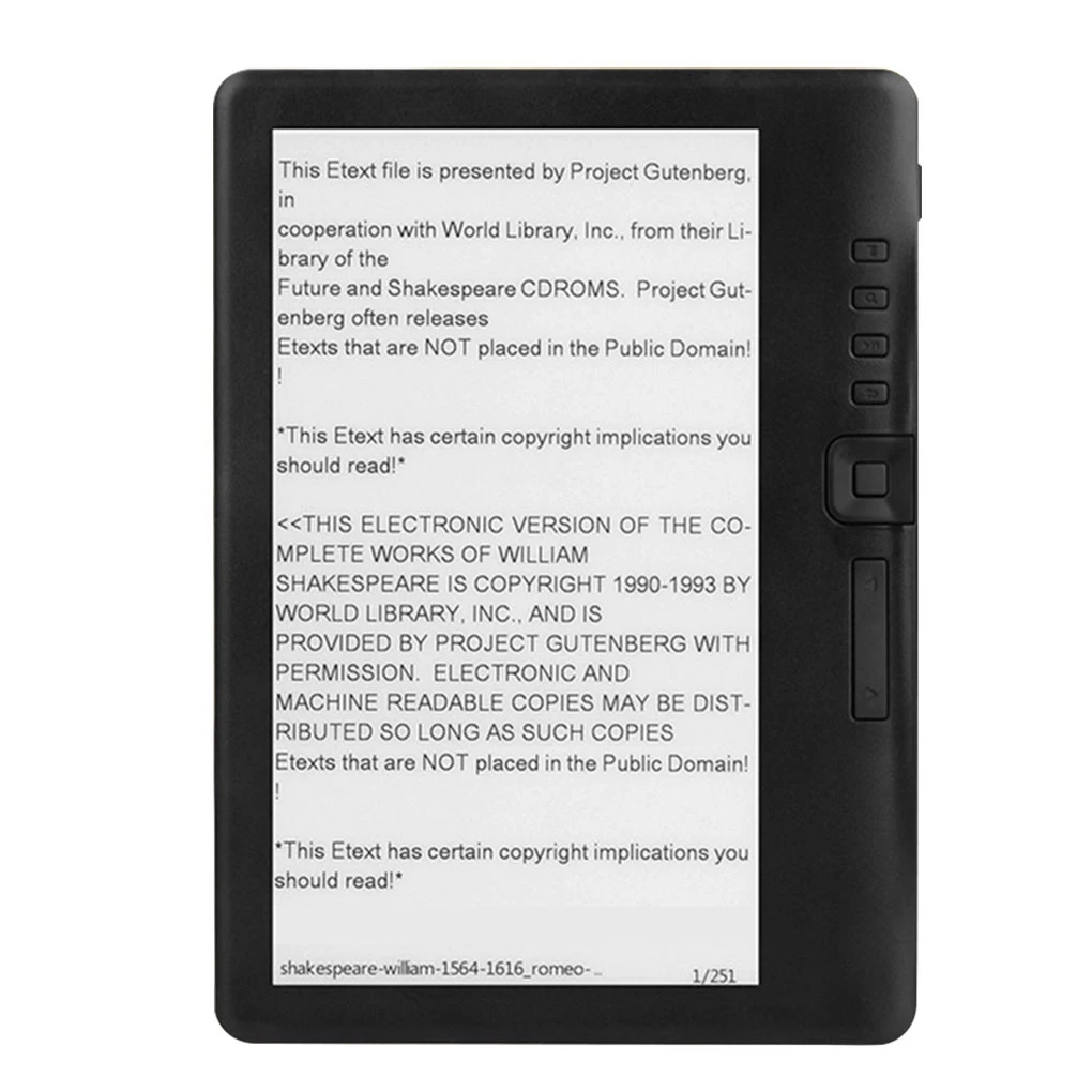 

E-book Reader 7-inch E-book HD Tablet MP3 Music Player Portable TFT LCD Screen Reading Tablet 4G EU Plug