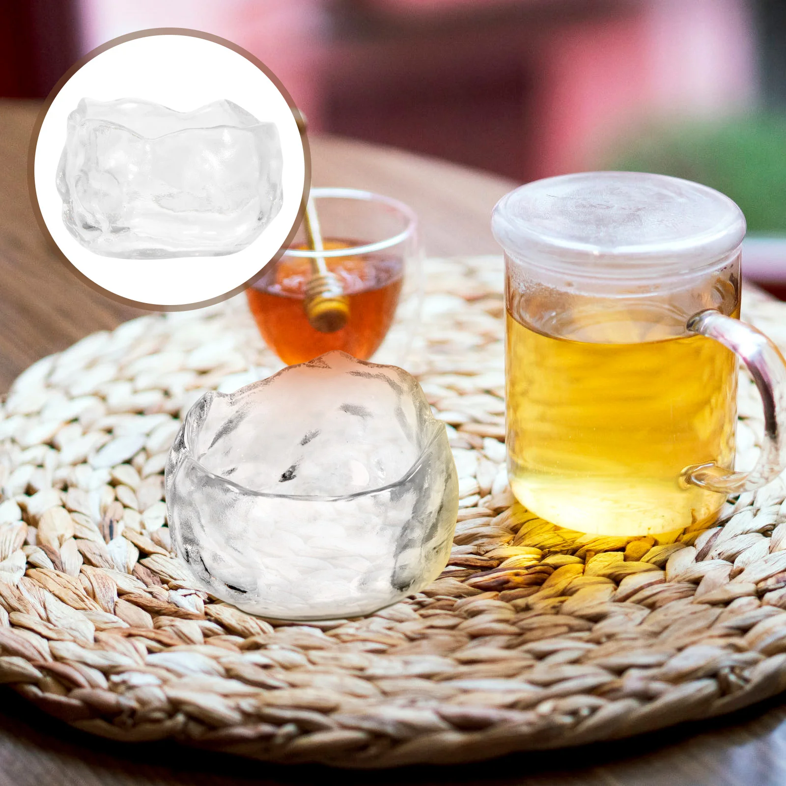 

Glass Water Cup Beautiful Transparent Cup Storage Kung Fu Cup Cup