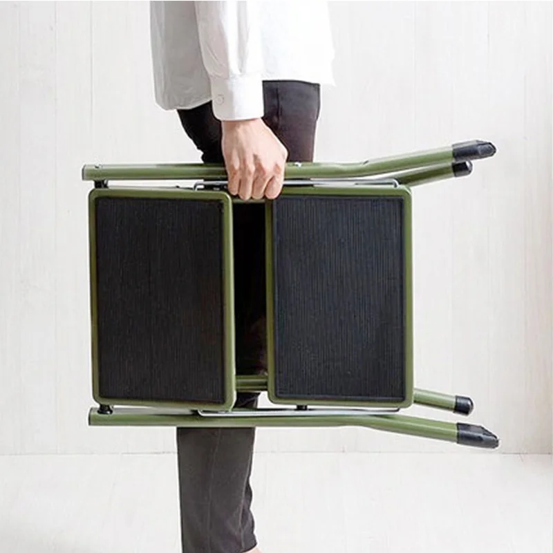 

Household Thickened Folding Ladder Multifunctional Step Ladder Chair Convenient Storage Kitchen Stool Widened Pedal Step Stool
