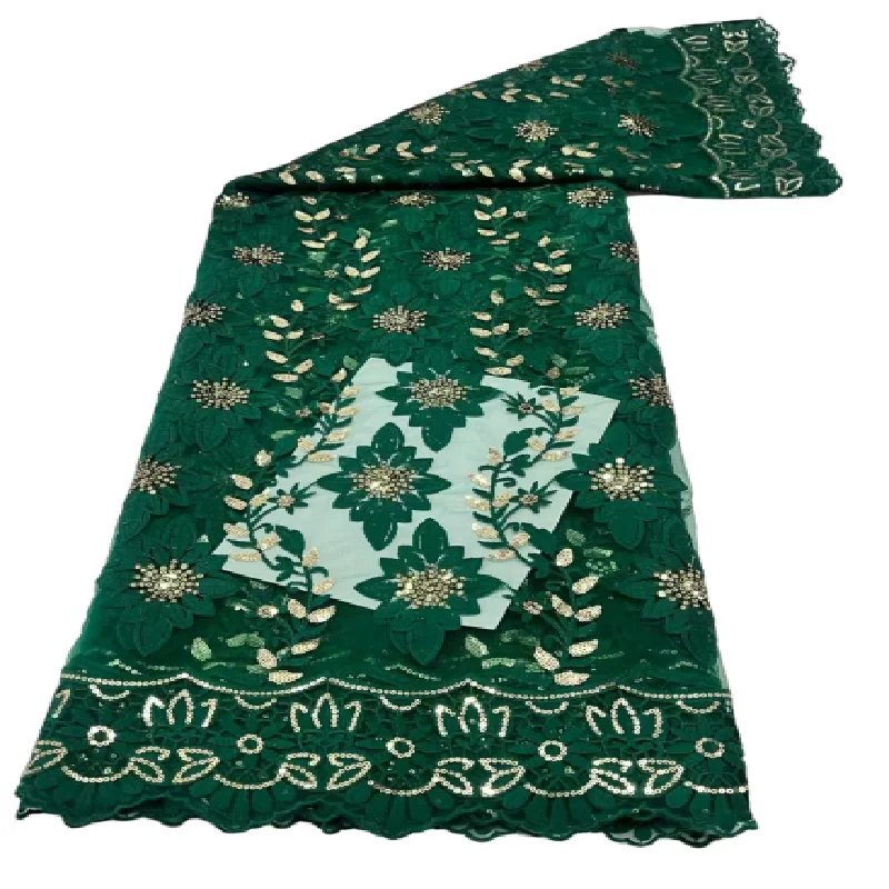 Африканская Тюлевая сетчатая кружевная ткань для женского платья низкая цена
