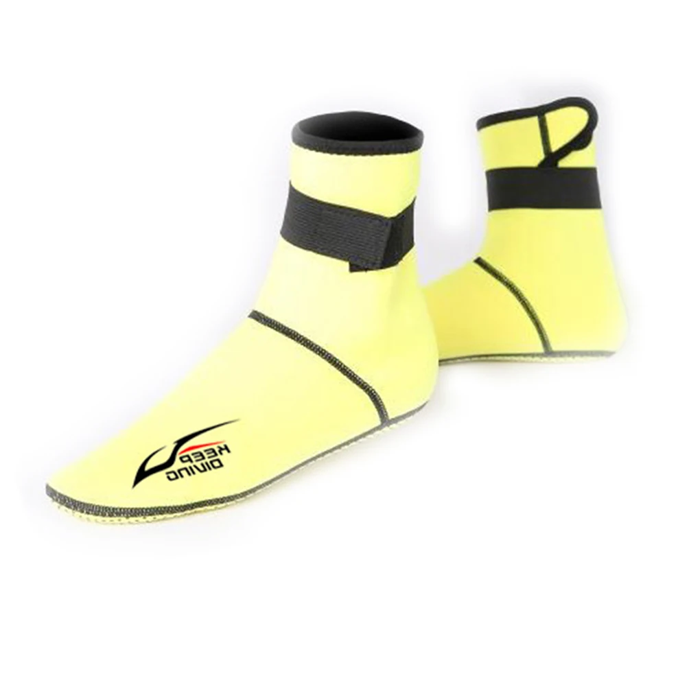 

1/2/3 Keep Diving DS-102 Adjustable Dive Socks Underwater Shoes Men Women Thickened Shoe Underwater ProtectorAccessories yellow