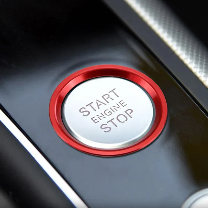 

Автомобильный запуск двигателя, кнопка остановки, круглая крышка, кольцо зажигания, украшение для Audi A3 A4 A5 A6 B9 B8 BT A7 C7 4GB Q2 Q3 Q5 8R RS3