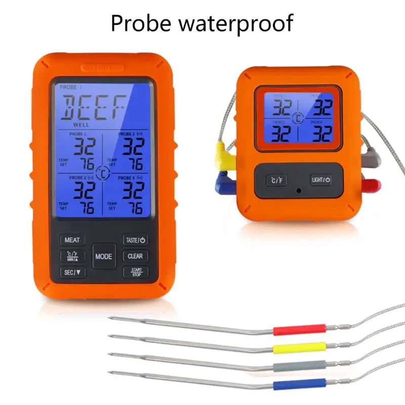 

Беспроводной цифровой термометр для мяса с зондами, инжектор для мяса, дистанционный диапазон приготовления, Прямая поставка