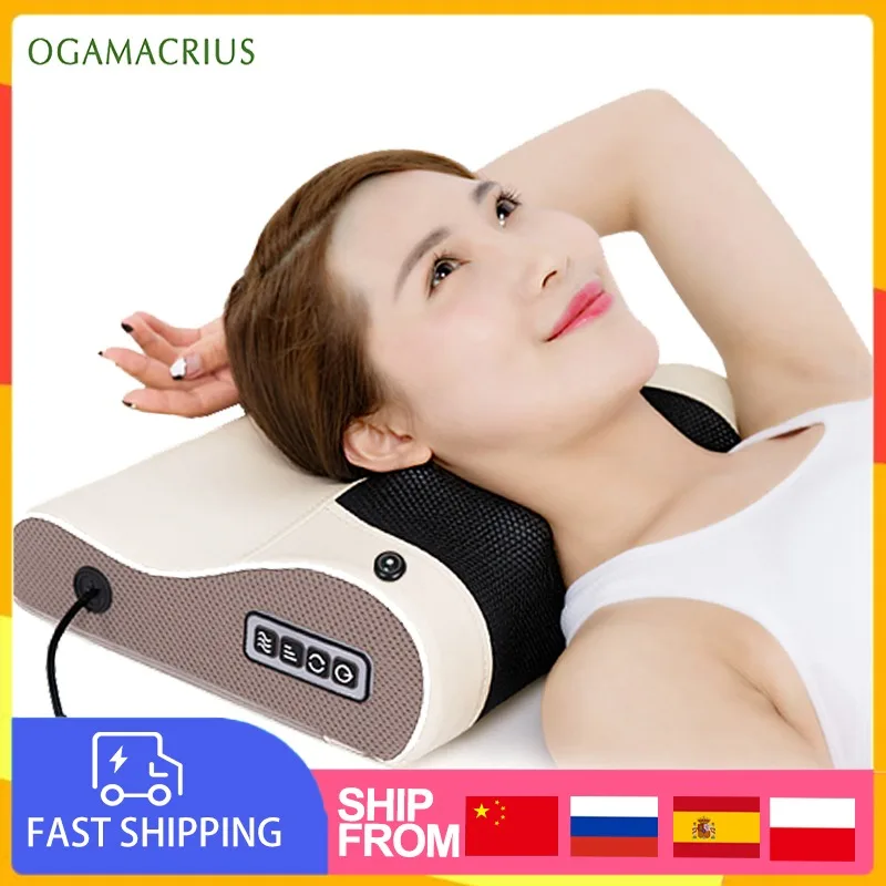 

Ogamacrius Kneading Massage Pillow Wrap Electric Healthy Home Appliances Full Body Shiatsu Shoulder Neck Massager