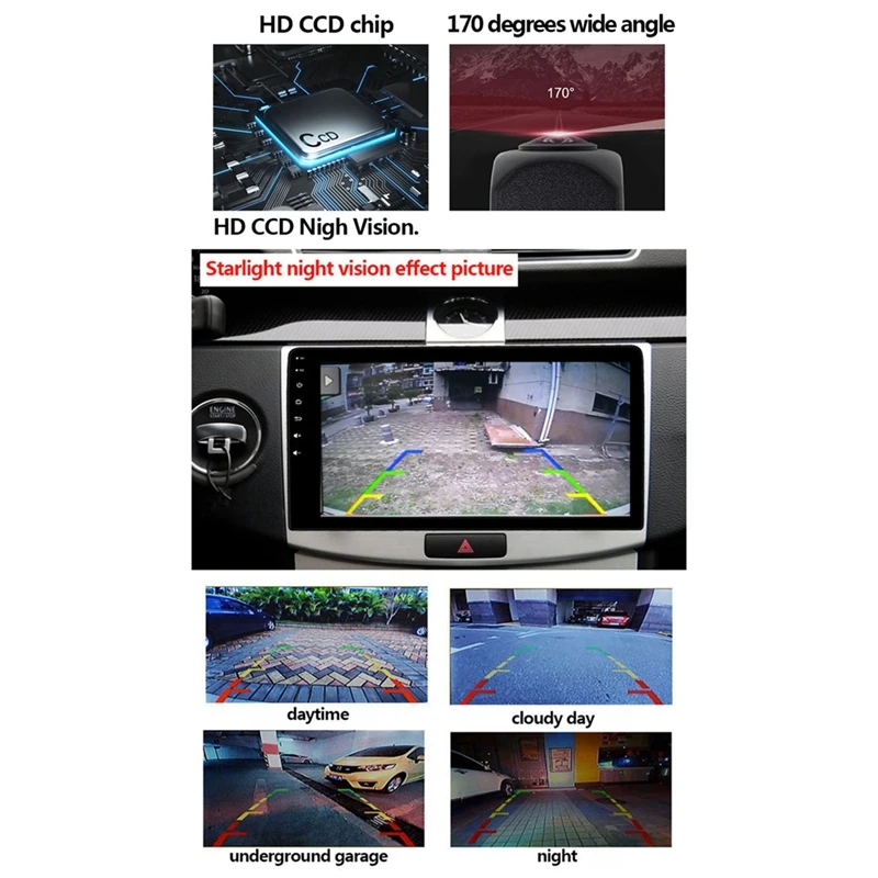 Автомобильная ручка задней двери ночного видения водонепроницаемая парковочная