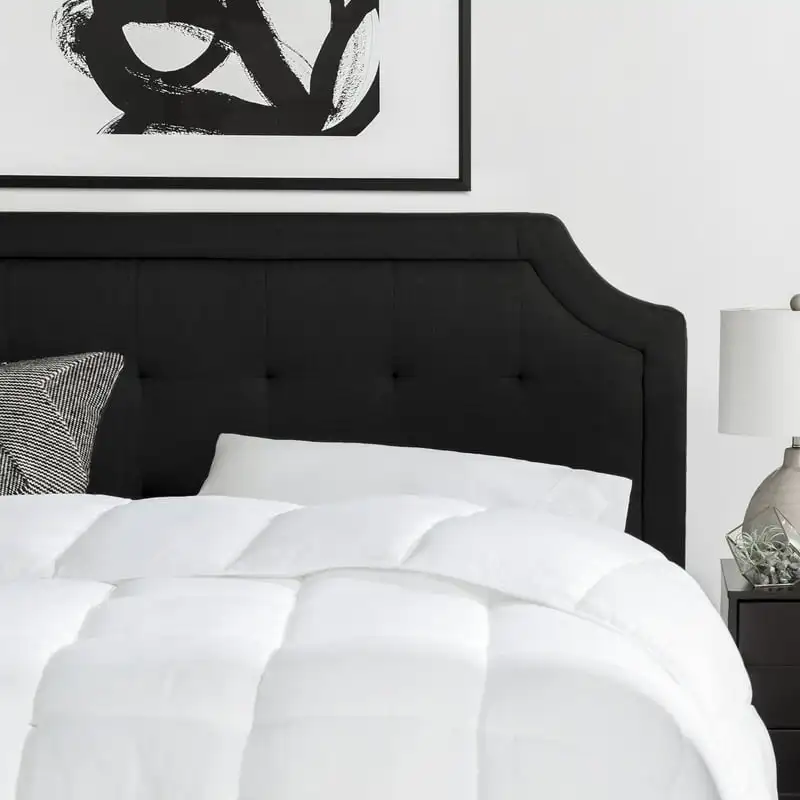 

Scallop Edged Upholstered Headboard, Twin/Twin XL, Black Plywood chair Desk chair Wooden chair Sillas para barra de cocina Chair