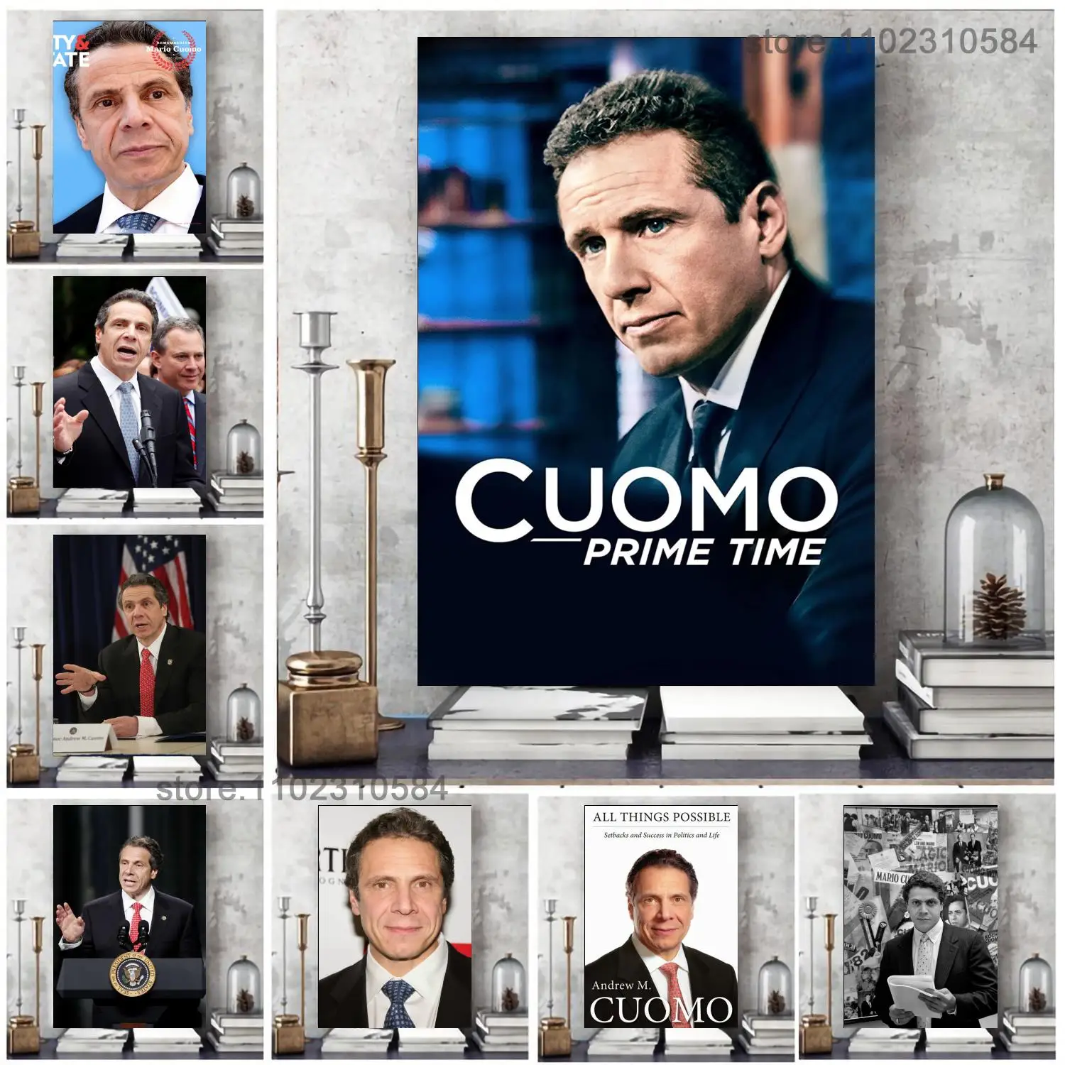 

andrew cuomo poster Wall Art Canvas Posters Decoration Art Poster Personalized Gift Modern Family bedroom Painting