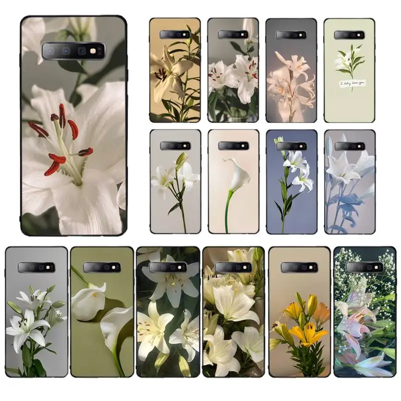 

Lily Flowers Phone Case for Samsung S10 21 20 9 8 plus lite S20 UlTRA 7edge