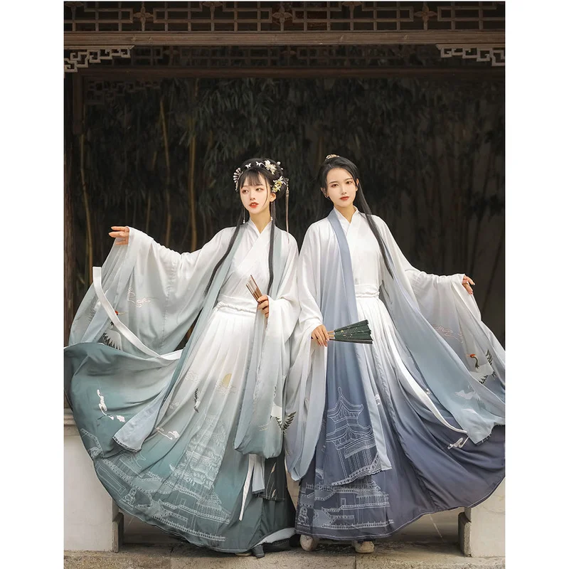 

Weijin Dynasty Traditional Couple Swordsman Cosplay Clothing Chinese Hanfu Dresses For Woman Folk Dance Wear Fairy Movie Outfit