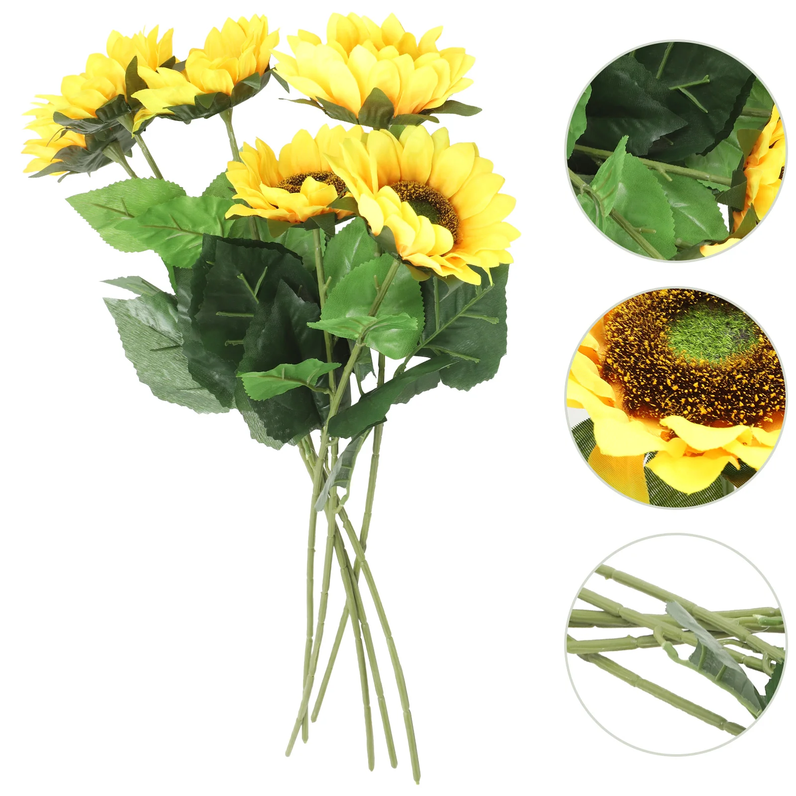 

6pcs Artificial Sunflower Bouquet Crafts Material Faux Sunflower Arrangement Supplies