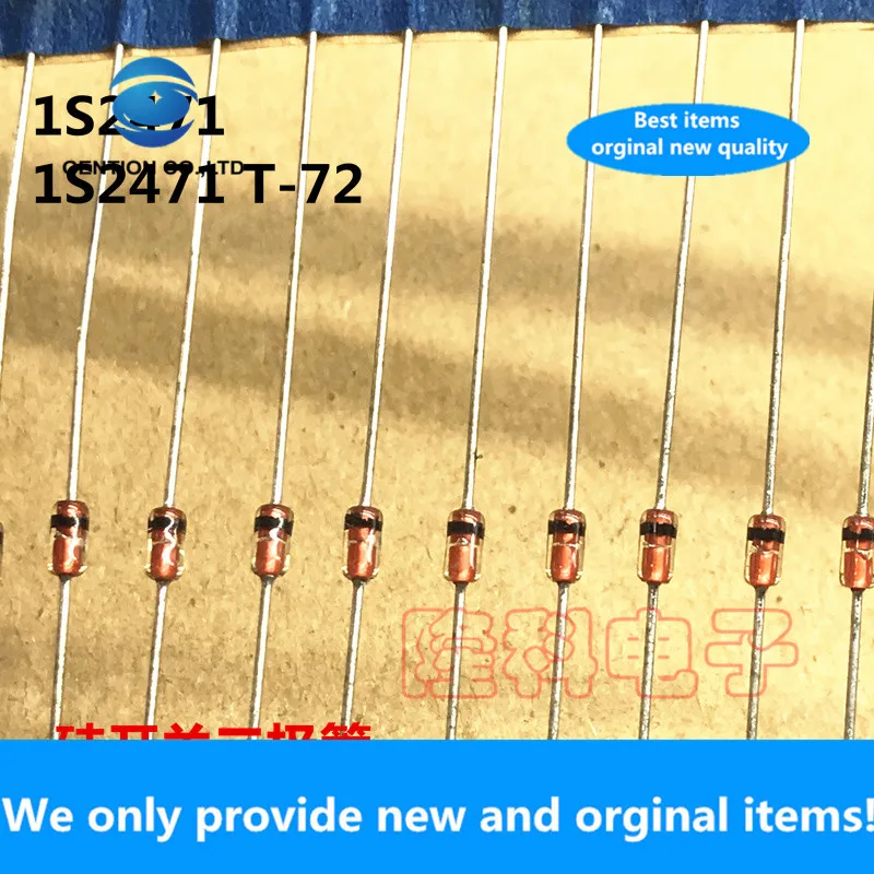 

Новинка 100% оригинальный силиконовый переключатель диода 1S2471 DO-35 1S2471T-72 с черным кольцом 80 в IS2471, 20 шт.