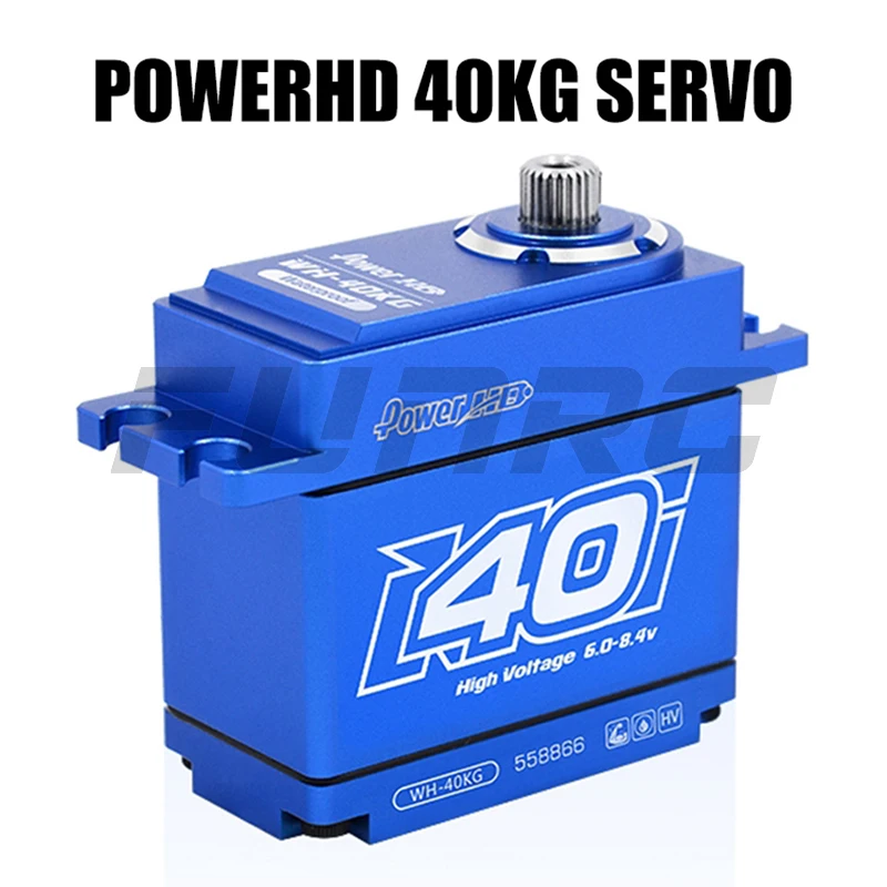 

PowerHD WH20 30 40 кг HV 6,0-8,4 в большой крутящий момент водонепроницаемый цифровой сервопривод, совместимый с TRX4 KM5 RC Гусеничный автомобиль для скало...