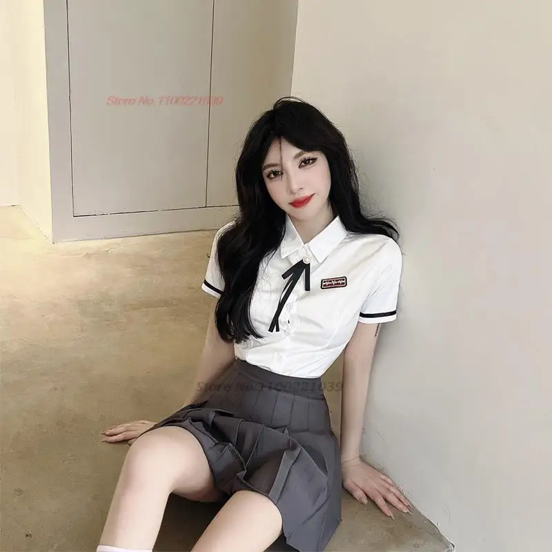 2024 популярная униформа jk для девочек повседневный комплект из двух предметов