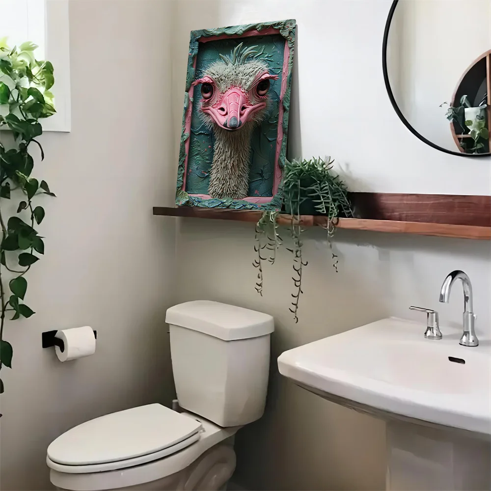 Настенное искусство страус из алюминия