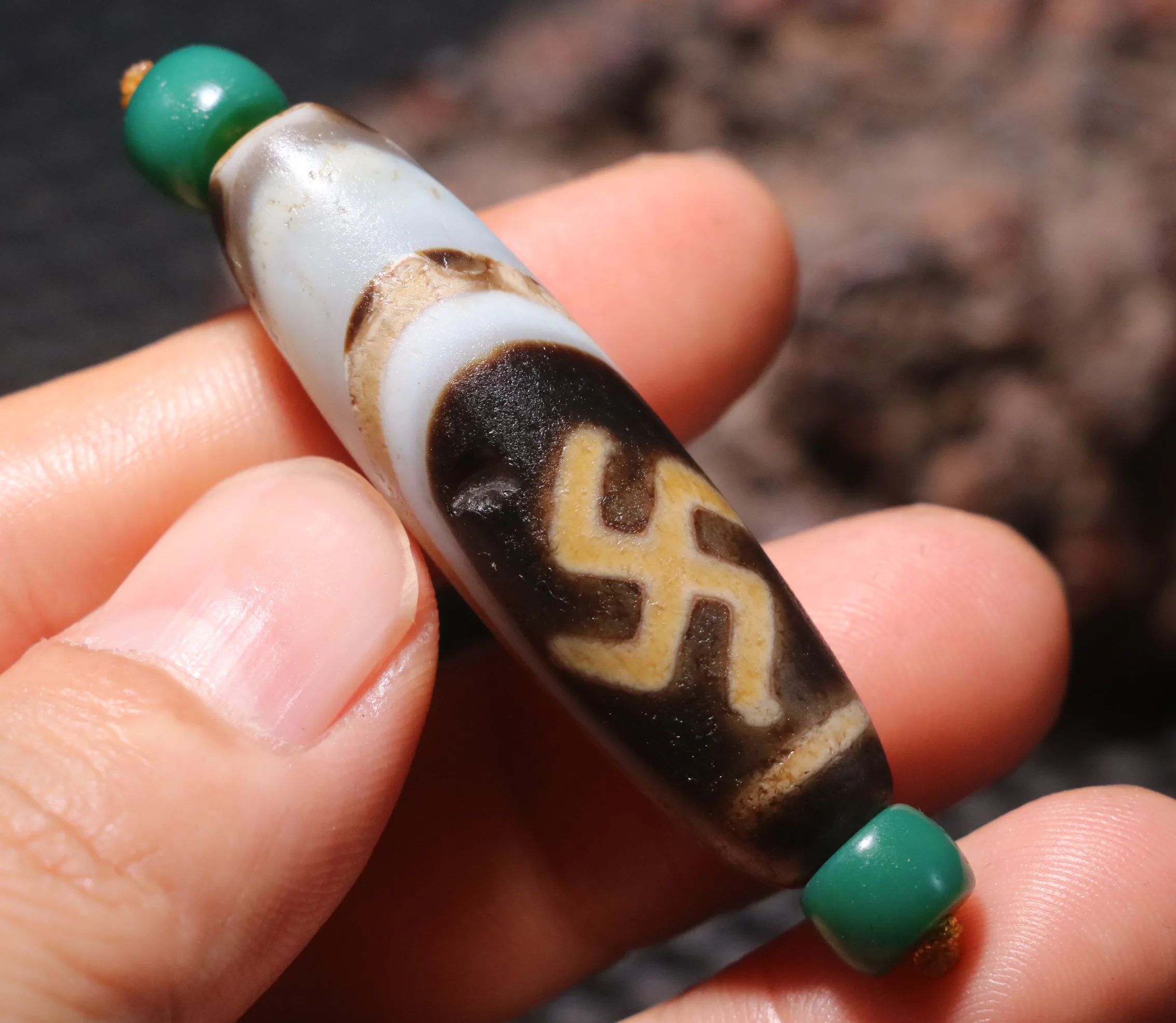 Энергетический тибетский старый агат Wanzi натуральный шелкопряд целитель яма дзи