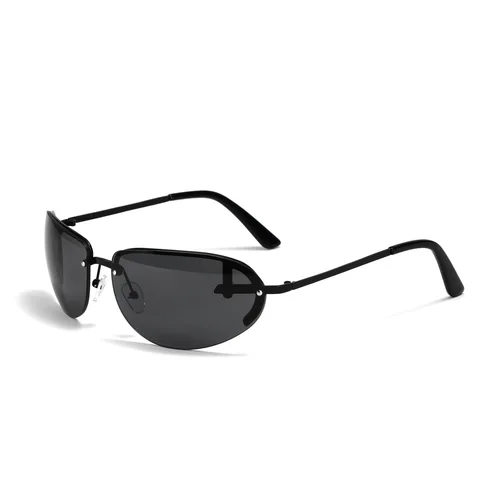 Солнечные очки y2k без оправы для мужчин и женщин, аксессуар от солнца в уличном стиле, в готическом стиле, для занятий спортом, uv400, 2022