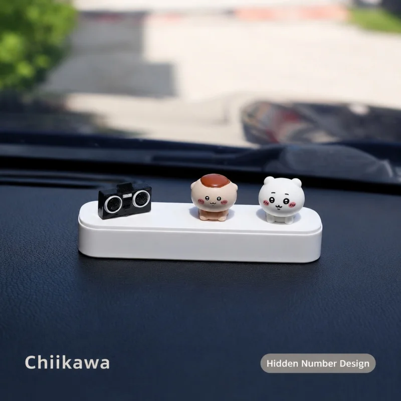 Фото Аниме-аксессуар для автомобиля Chiikawa Hachiware: магнитная карта с номером телефона для временной парковки, украшение на приборную панель №4