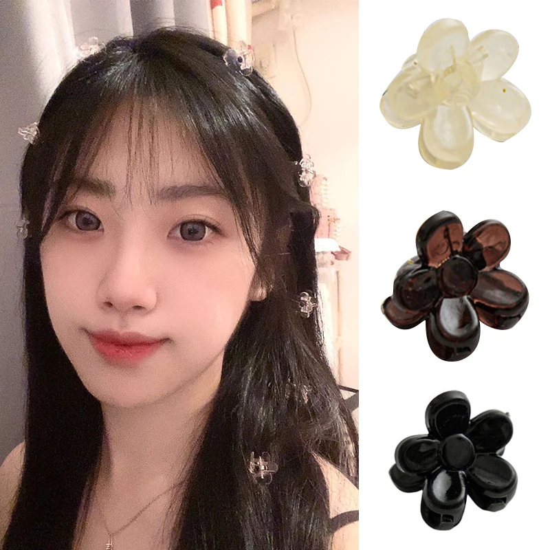 

2PCS Mini Hair Claw Sweet Flower Hair Pin Small Hair Clip Hair Crab Styling Make Up Tool Hair Accessories Barrettes Headwear