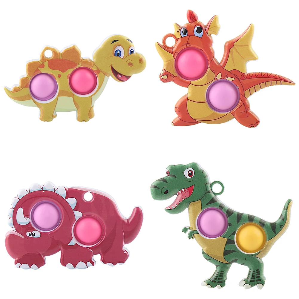 

Simple Bubble Toy Dinosaur Silicone Board Dinosaur Shaped Bubble Fidget Toys Baby Early Education Sensory Toy Antistress Toys