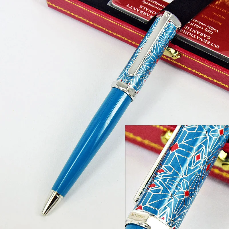 

VPR Heptagon CT Santos-Dumont Blue / Green Barrel Luxury Red Rhombus Net Pattern Ballpoint Pen All Metal With Serial Number