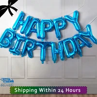13pcs happy happy birthday balloon decoration drop shipping rose gold letter foil ballons birthday globos balony anniversaire