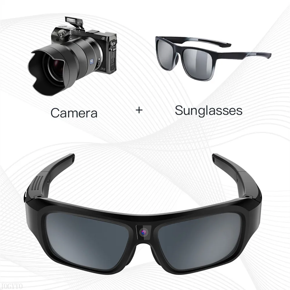 Outdoor Sport Mini Glasses Camera HD 2K DV/DVR Portable Camcorder Polarizing Lens Mulit Application Cam Suport Hidden TF card |