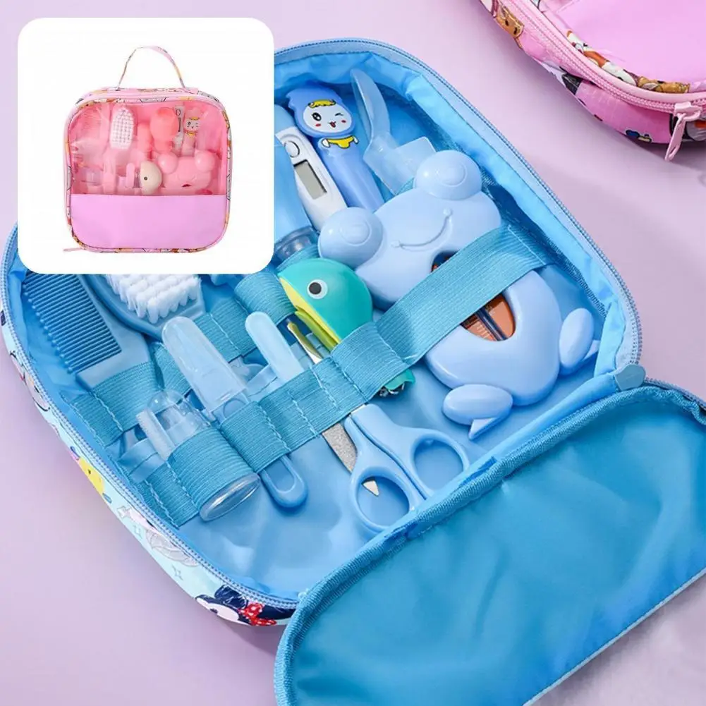 

13Pcs Corrosion-resistant PP Comfortable Grip Nipple Tweezers Newborn Health Care Set Baby Grooming Set for Home