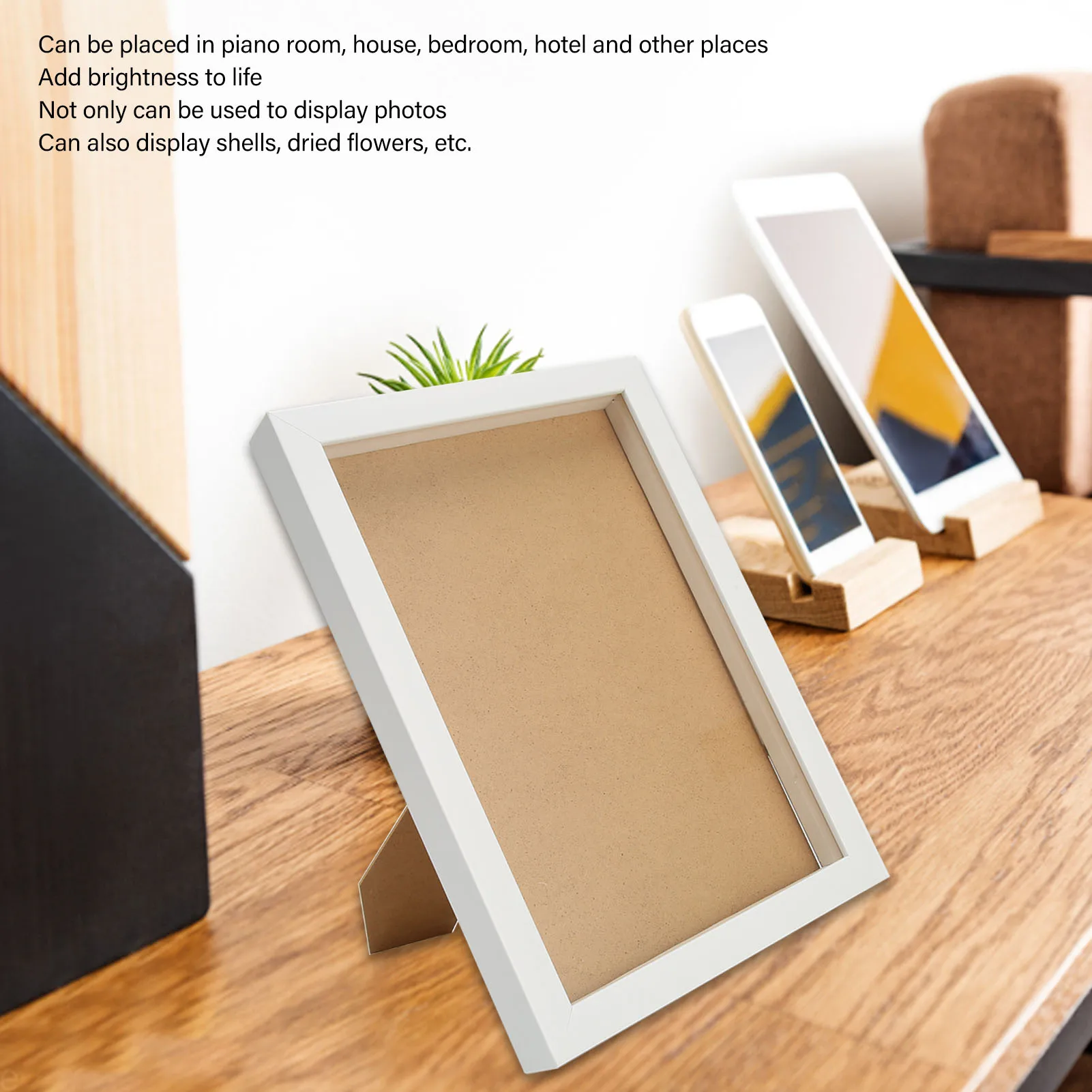 

Picture Frame With Bracket High Transmittance Prevent Deformation Simple Photo Frame For Bedroom