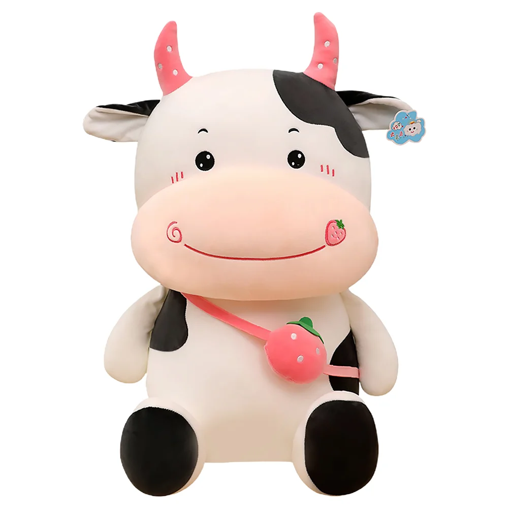 

Cow Plush Stuffed Zodiac Cow Mascot New Year Mascot for 2021 Chinese Zodiac Ox New Year Home Decor 33cm