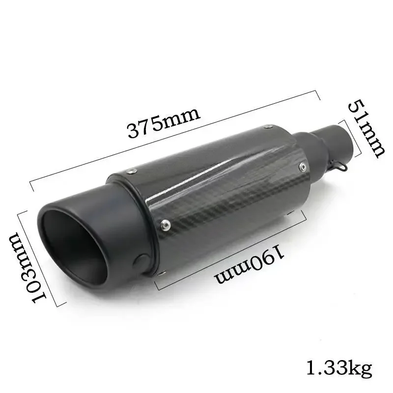 Для Yamaha R3 R1 R6 Duke390 Hornet 600 Escape Moto FZ6 CBR400 51 мм глушитель из углеродного волокна для