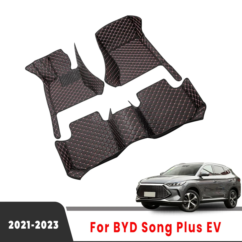 Автомобильные коврики для BYD Song Plus EV 2021 2022 2023, автомобильные внутренние коврики, чехлы для стайлинга, аксессуары, коврики, накладки для ног, в...