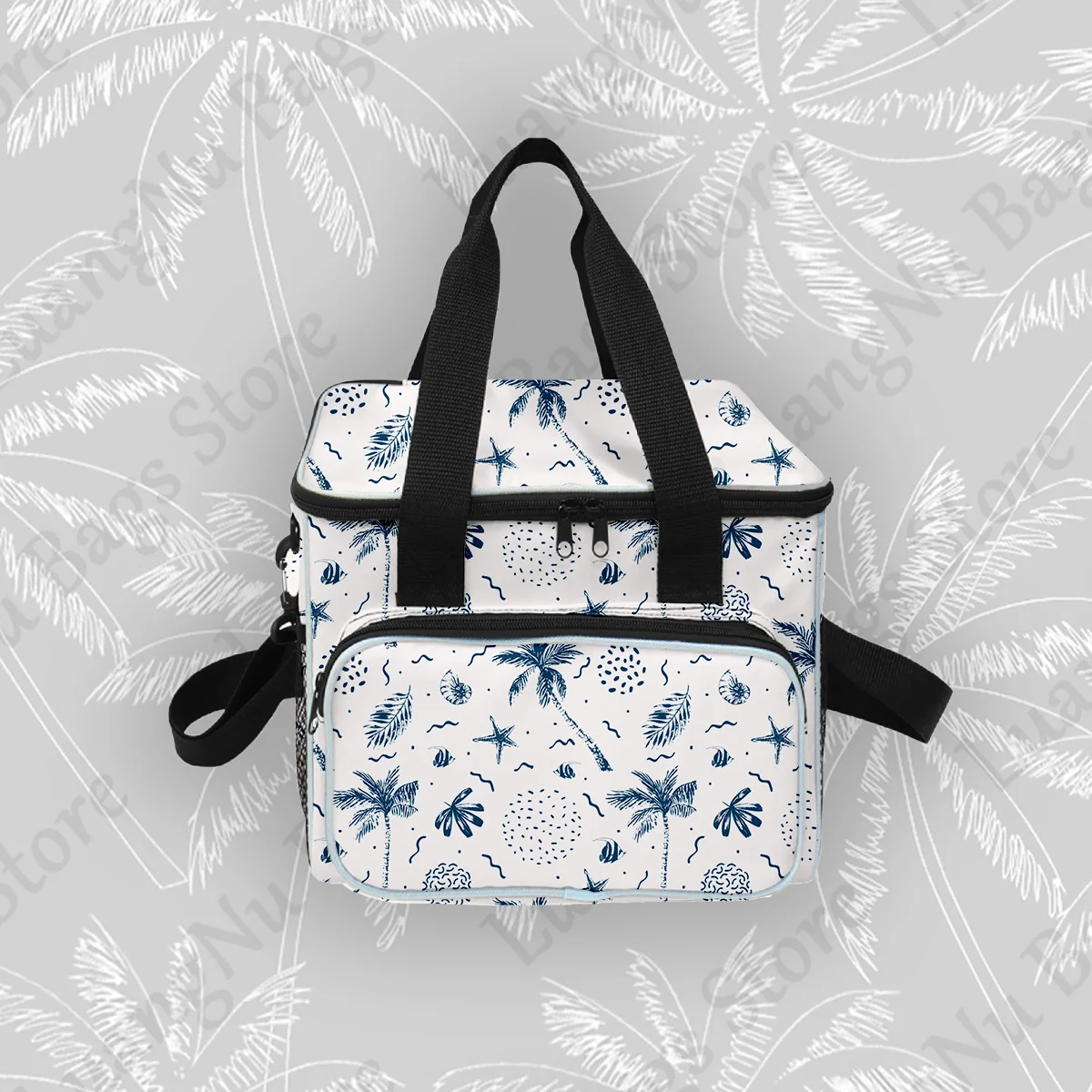 

2023 Hawaiian Style Oxford Cloth Lunch Bag, Portable, Durable, Large Opening, Suitable For Women's Work Or Family Picnic