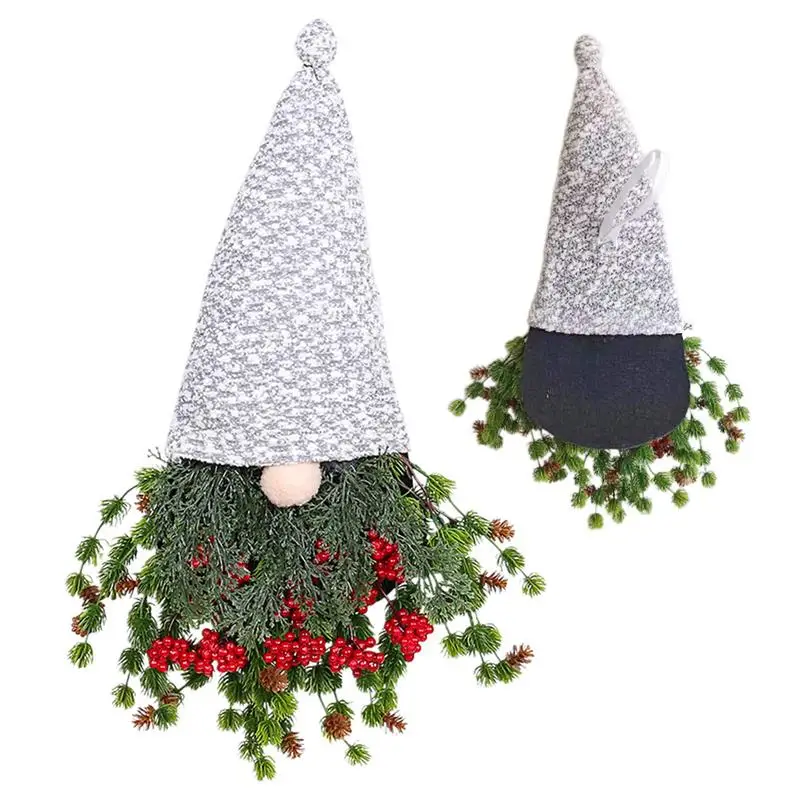 

Christmas Wreath For Front Door Decor Hanging Gnome Garland Christmas Wall Pendant For Christmas Party Favor