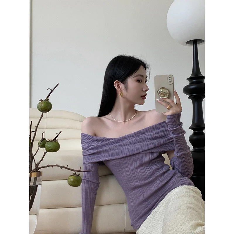 

Свитера Solaina, женская модная зимняя одежда в Корейском стиле, Женская облегающая осенне-зимняя одежда, Женский Топ