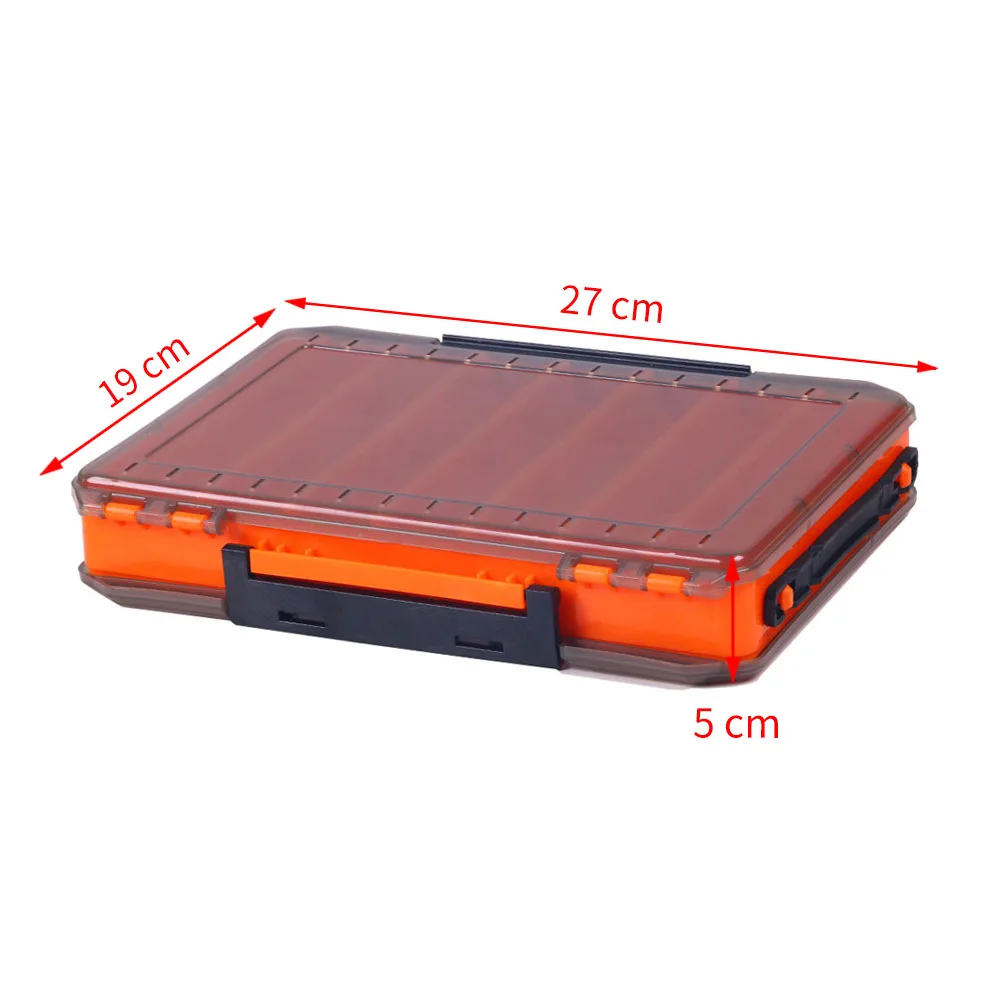 Fishing Gear Box Double-Sided Fishing Storage Box with Removable Dividers Portable Multifunctional Outdoor Fishing enlarge