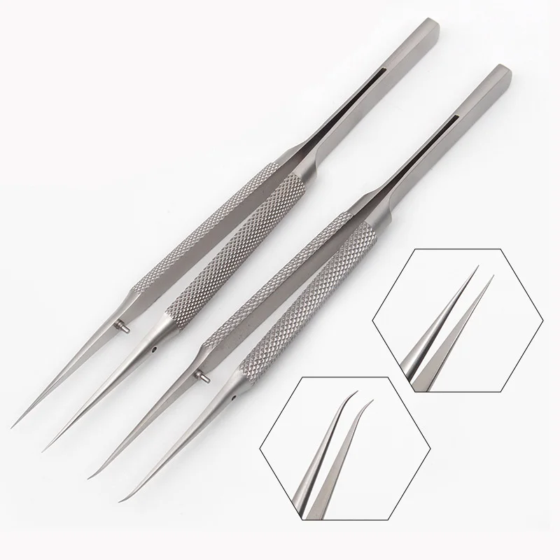 Пинцет из титанового сплава/нержавеющей стали. Прецизионная линия мух. 0 15 мм.