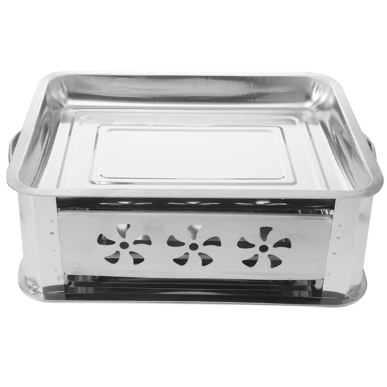 

Stainless Steel Fish Grill Buffet Stove Dishes Chafer Rectangle Pan Warmer Restaurant Tray