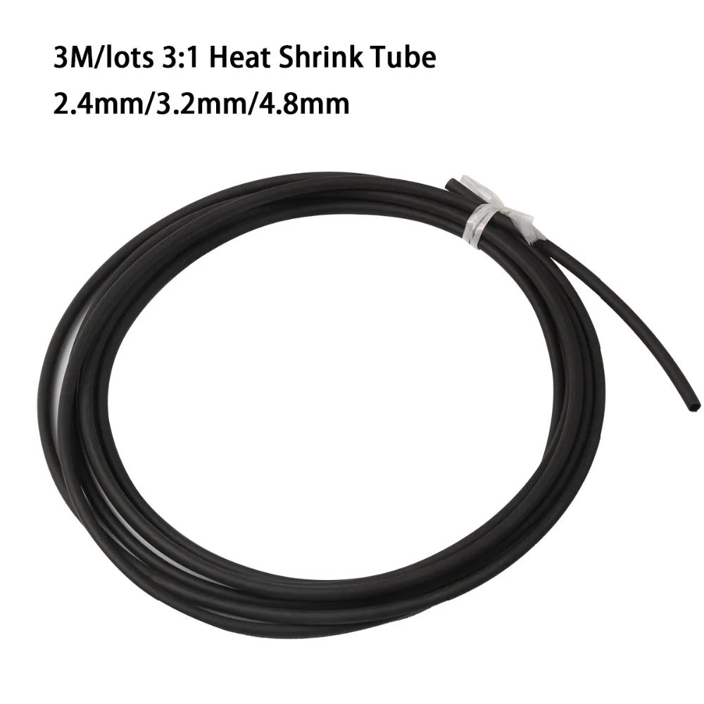 

3M/lot 3:1 Heat Shrink Tube Sleeve with Glue Dual Wall Tubing Heat Shrink Tubing 2.4/3.2mm Cable Sleeve Adhesive Lined Wrap