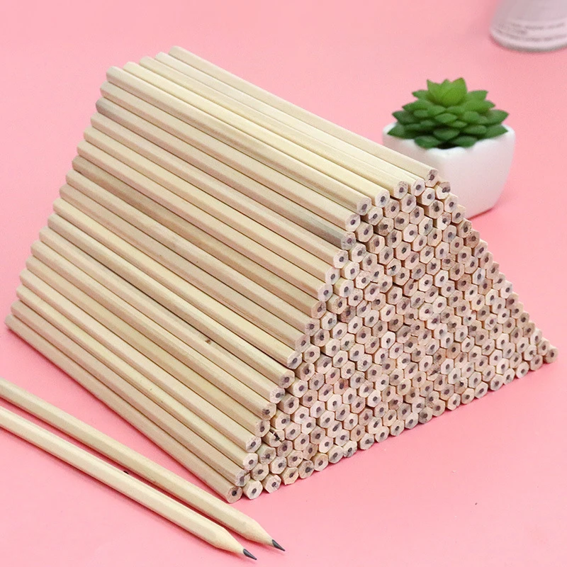 

100pcs/set Wood Pencil Hb Black Hexagonal Non-toxic Standard Pencil Office Eco-friendly Natural School Supplies Cute Stationery
