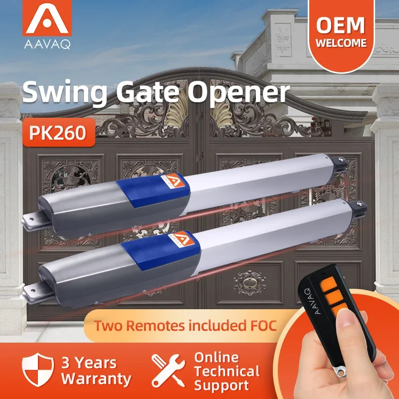 AAVAQ PK260 Устройство открывания распашных ворот с двумя рычагами вес двери 400 кгс