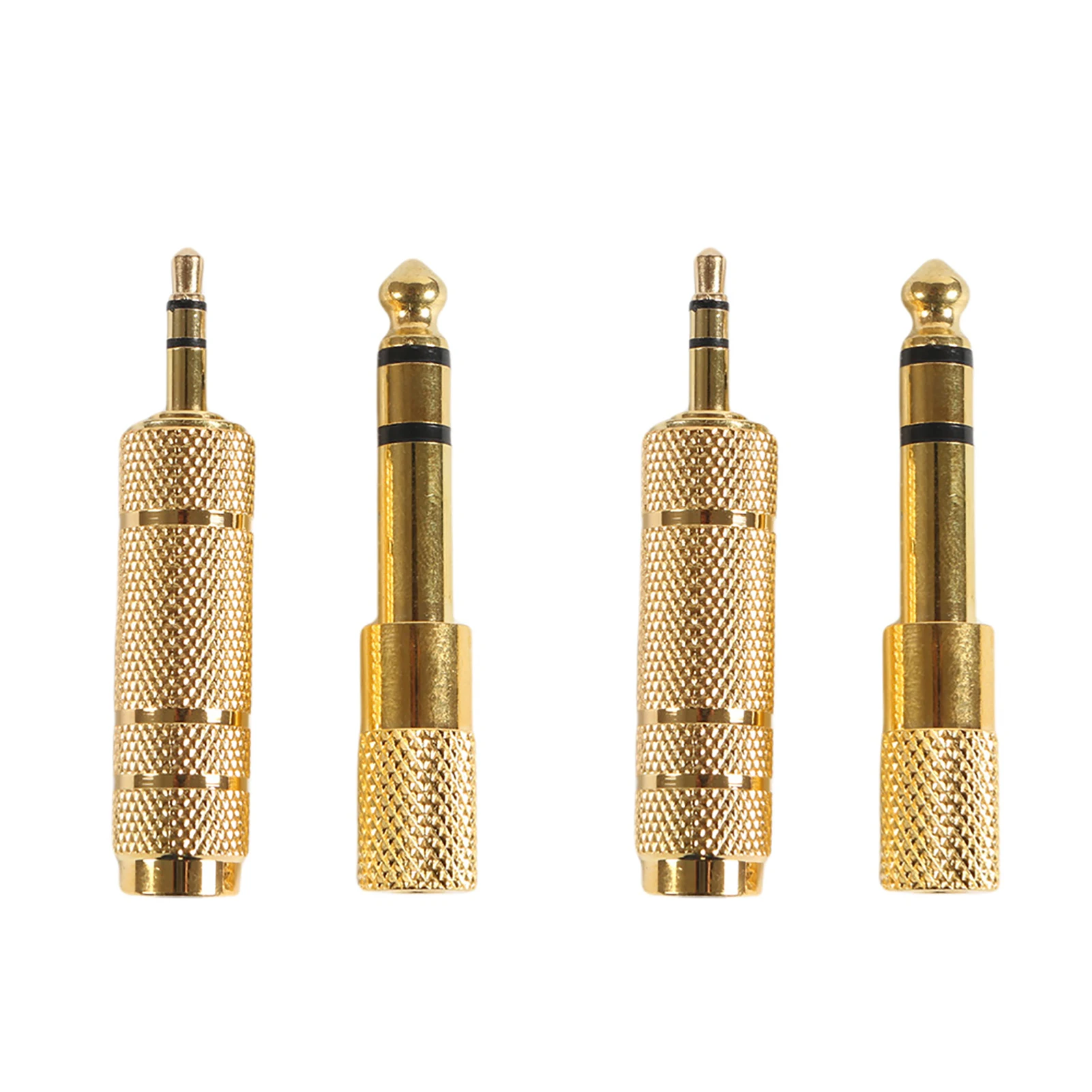 

2sets For Headphone Microphone Audio Adapter Plug Converter Connector Stereo Jack Guitar Accessories 6.35mm Male To 3.5mm Female