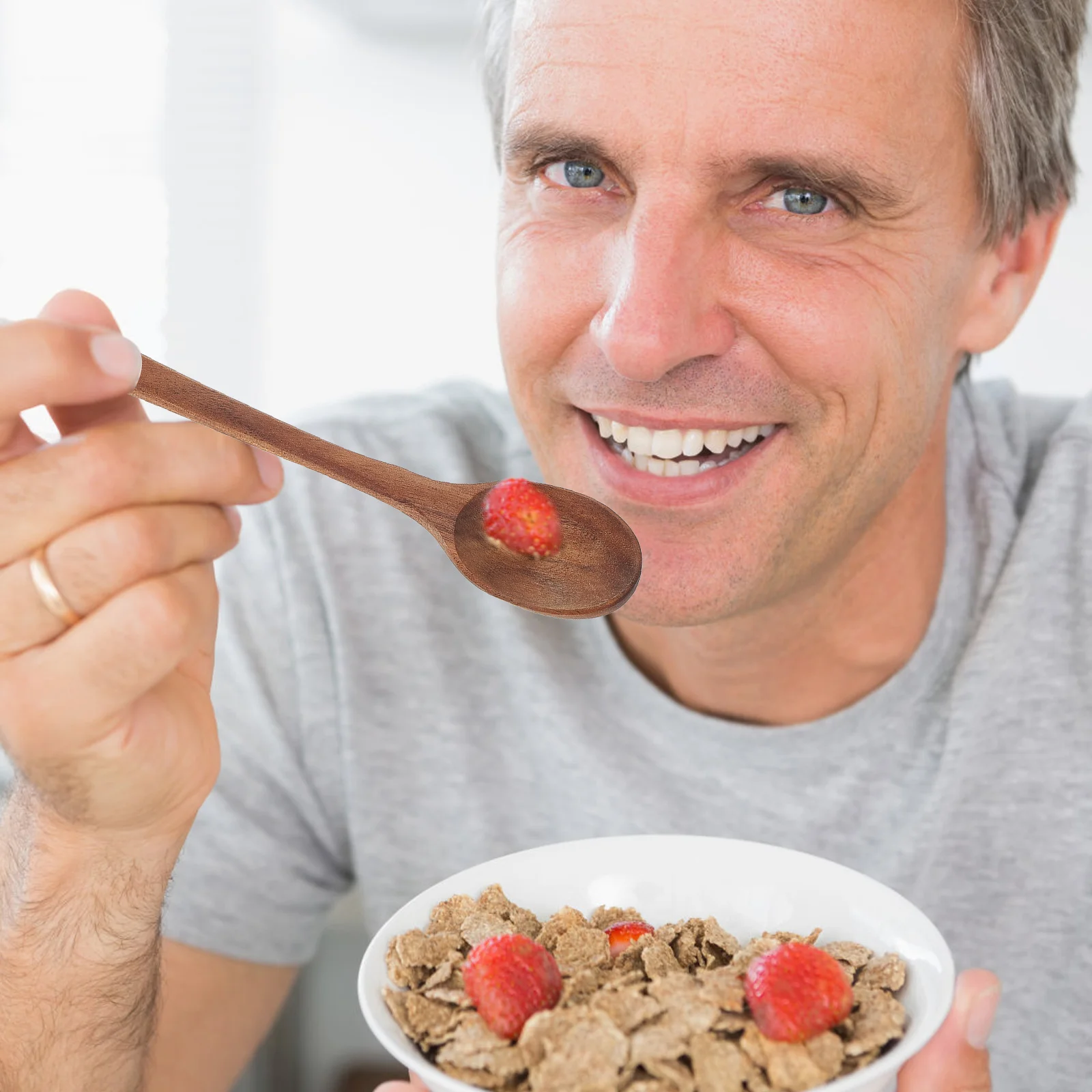 Деревянная вилка-ложка практичный эргономичный сервер для салата и акации