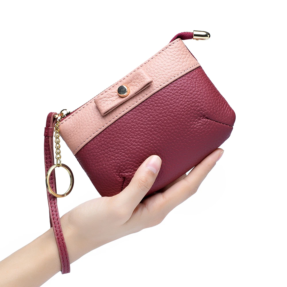 The new zero wallet female hand leather fashion lady soft temperament of mini hand carry change small bag