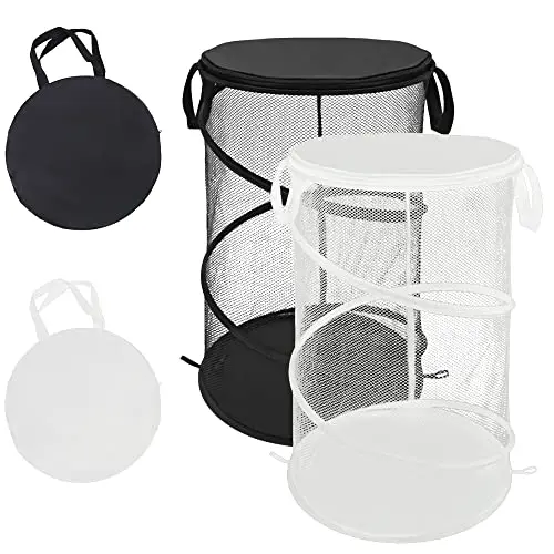 

Basket Storage Mesh Clothes Basket Folding Clothes Dirty Dirty Popup Basket Portable Basket Transparent Laundry Home Folding